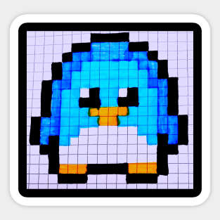 pixel penguin Sticker